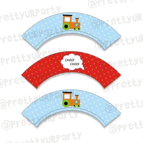 Train  Cupcake Wrappers THEME PARTIES Pretty UR Party Default Title