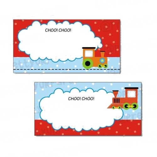 Train Food Labels / Buffet Table Cards