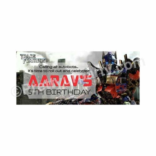 Personalized Transformers Theme Banner 30in ALL PARTY SUPPLIES Pretty UR Party Default Title