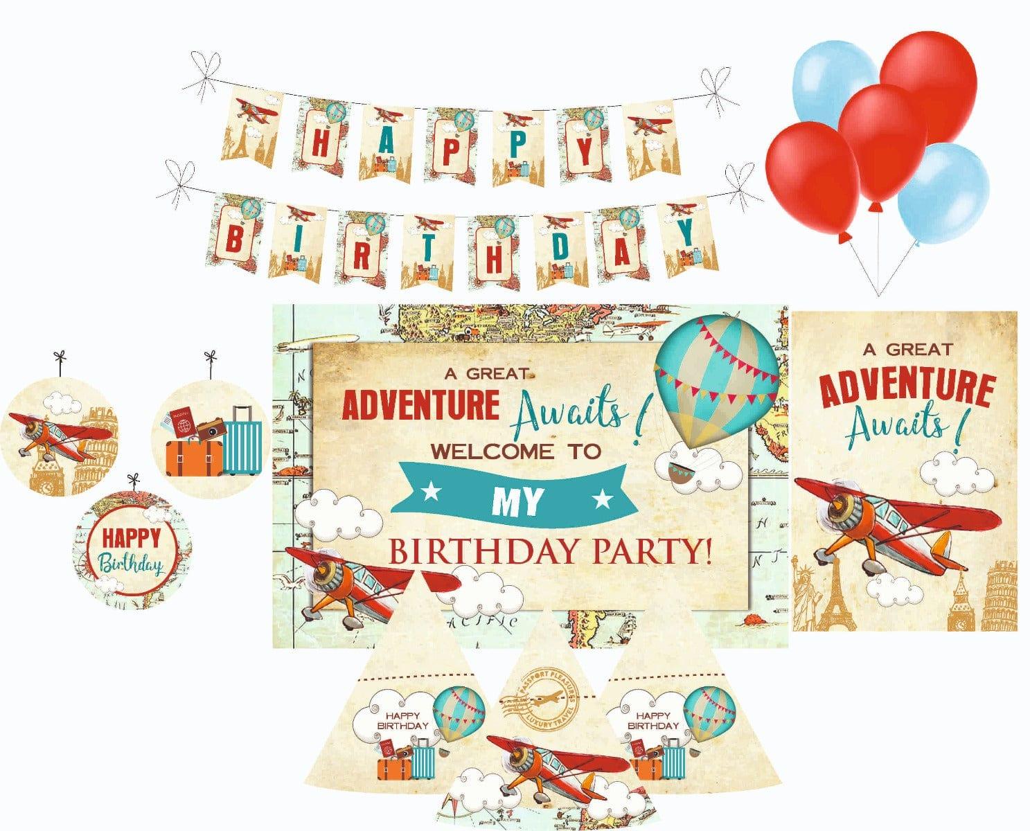 Travel theme Decorations Package - 70 pieces Combo BIRTHDAYS Pretty UR Party Default Title