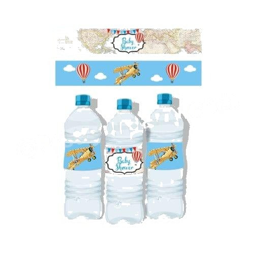 Travel Baby Shower Bottle Labels