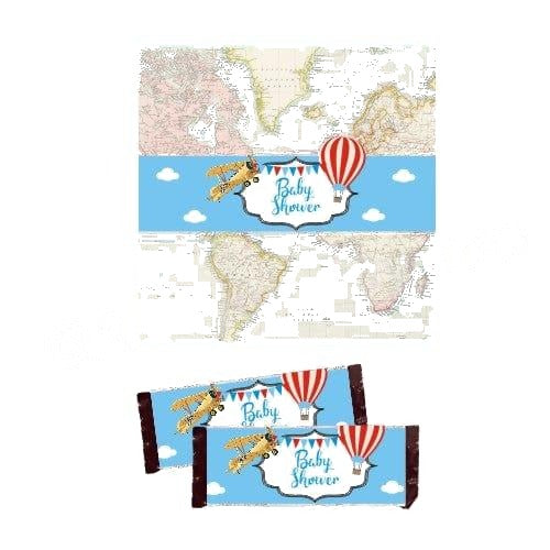 Travel Baby Shower Chocolate Wrappers