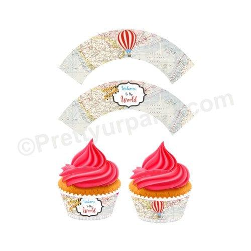 Travel Baby Shower Cupcake Wrappers BABY SHOWER Pretty UR Party Default Title