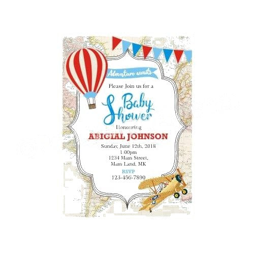 Travel Baby Shower Invitations