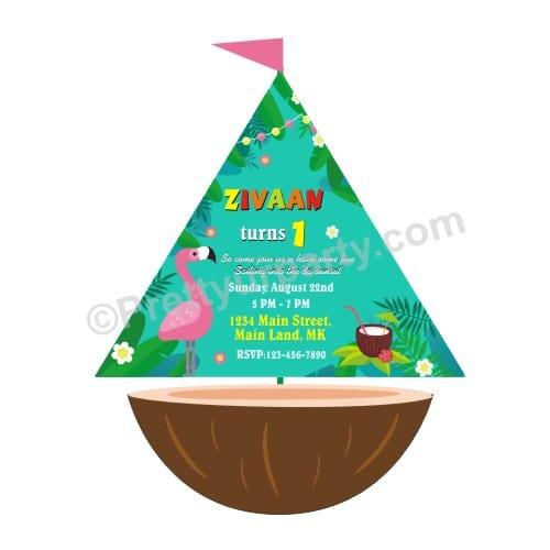 Tropical Boat Invitations ALL PARTY SUPPLIES Pretty UR Party Default Title