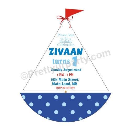 Tropical Boat Invitations - Blue ALL PARTY SUPPLIES Pretty UR Party Default Title