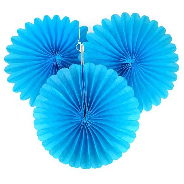 Light Blue Tissue Paper Fans ALL PARTY SUPPLIES Pretty UR Party
