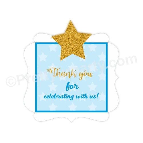 Twinkle Twinkle Little Star Boy Handcrafted Thank you Tags THEME PARTIES Pretty UR Party