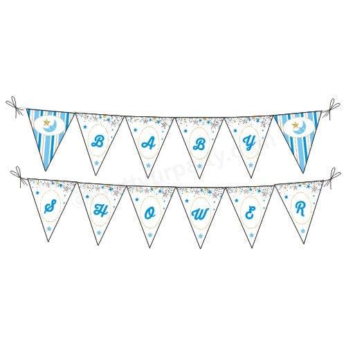 Twinkle Boy Baby Shower Bunting BABY SHOWER Pretty UR Party Default Title