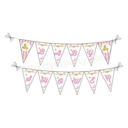 Twinkle Girl Baby Shower Bunting BABY SHOWER Pretty UR Party Default Title