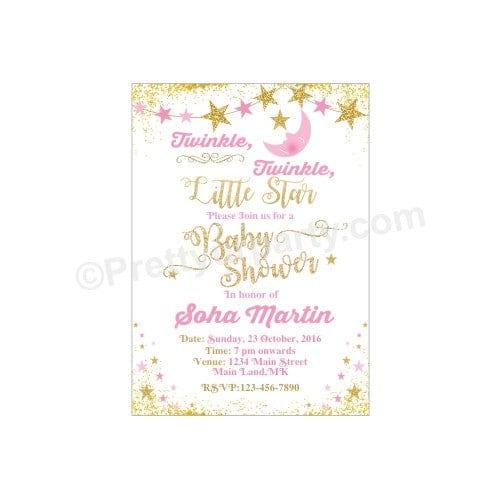 Twinkle Girl Baby Shower Invitations BABY SHOWER Pretty UR Party Default Title