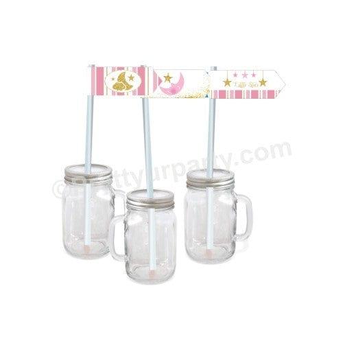 Twinkle Girl Baby Shower Straws BABY SHOWER Pretty UR Party