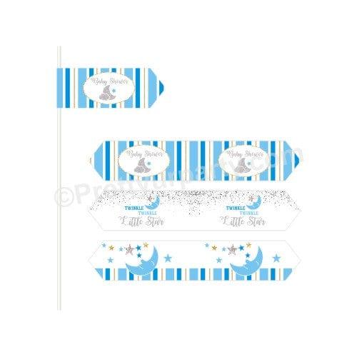 Twinkle Boy Baby Shower Straws BABY SHOWER Pretty UR Party