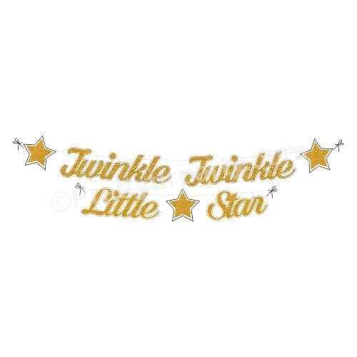 Twinkle Twinkle Little Star Boy Handcrafted Bunting THEME PARTIES Pretty UR Party