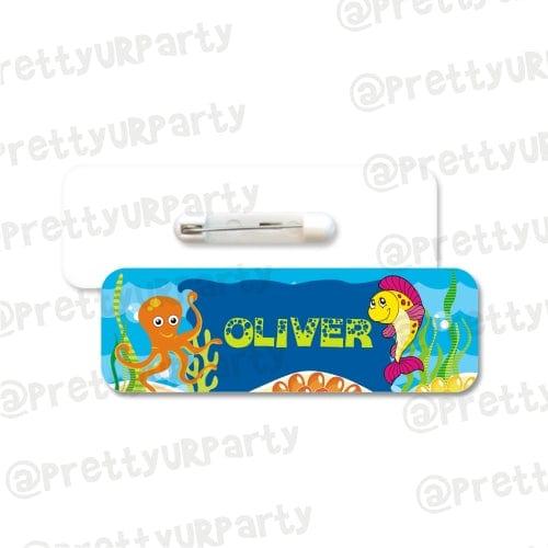 Under the Sea Theme Badge / Name Tag PERSONALISED Pretty UR Party