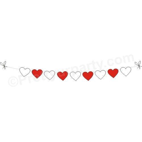 Valentines Hearts Paper Garland THEME PARTIES Pretty UR Party