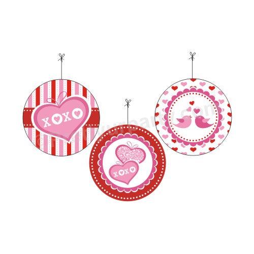 Hearts and Stripes Valentines Day Theme Danglers ALL PARTY SUPPLIES Pretty UR Party