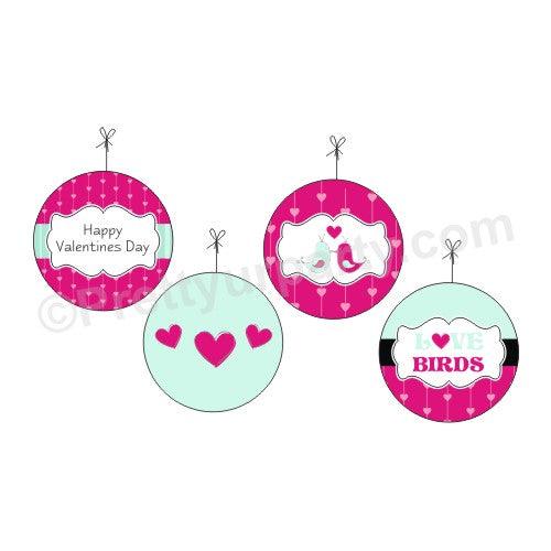 Love Birds Valentines Theme Danglers ALL PARTY SUPPLIES Pretty UR Party