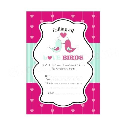Love Birds Valentines Theme E-Invitations