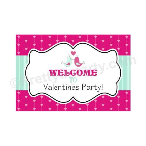 Love Birds Valentines Theme Entrance Banner / Door Sign ALL PARTY SUPPLIES Pretty UR Party Default Title