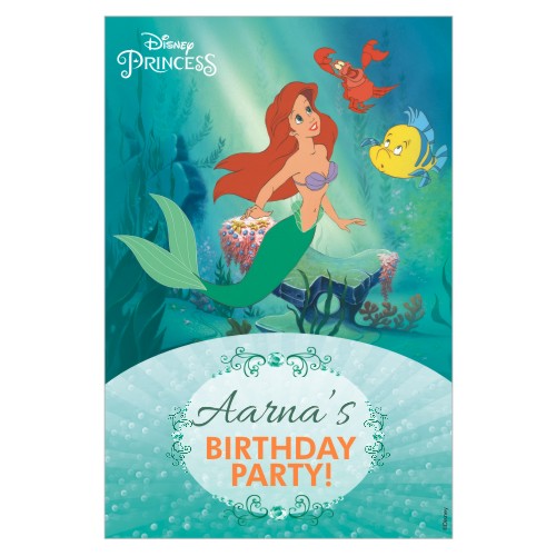 Ariel the Mermaid Poster 04 THEME PARTIES Pretty UR Party With Name