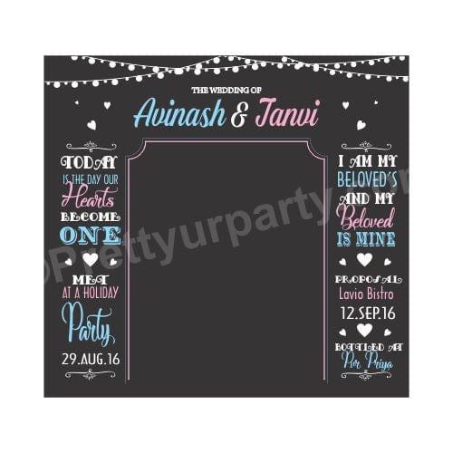 Wedding Backdrop 04 PERSONALISED Pretty UR Party Default Title