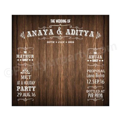 Wedding Backdrop 06 PERSONALISED Pretty UR Party Default Title