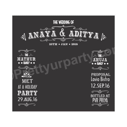 Wedding Backdrop 05 PERSONALISED Pretty UR Party Default Title