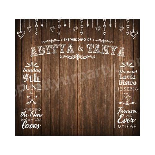 Wedding Backdrop 07 PERSONALISED Pretty UR Party Default Title