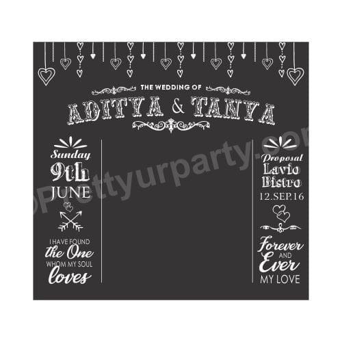 Wedding Backdrop 03 PERSONALISED Pretty UR Party Default Title