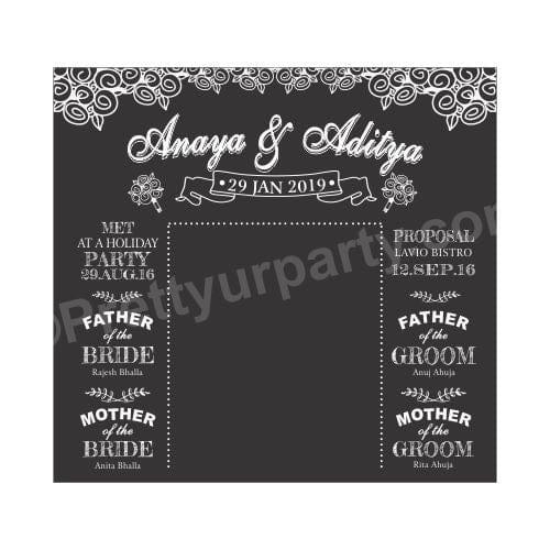 Wedding Backdrop 01 PERSONALISED Pretty UR Party Default Title