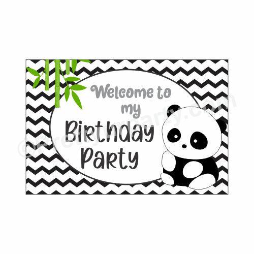 Panda Theme Entrance Banner / Door Sign THEME PARTIES Pretty UR Party Default Title