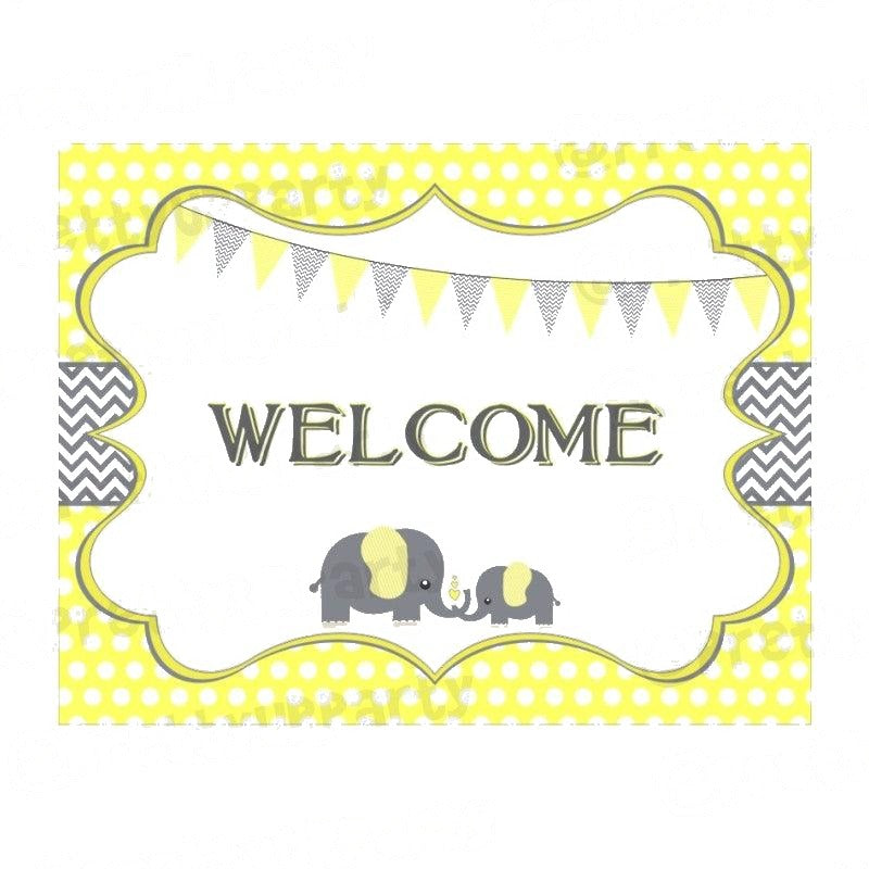 Elephant Baby shower Entrance Banner / Door Sign
