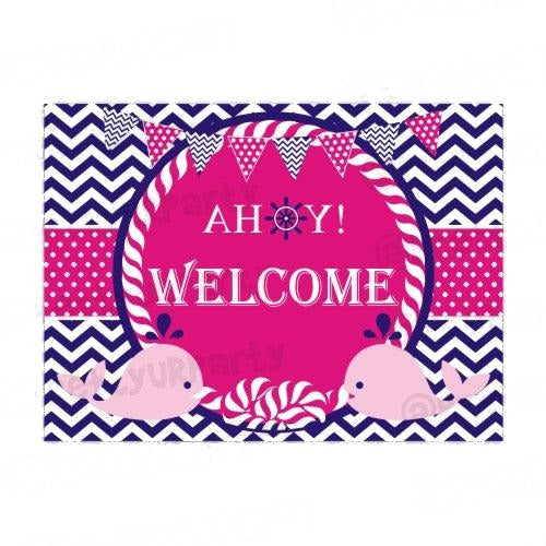 Girly Nautical Entrance Banner / Door Sign