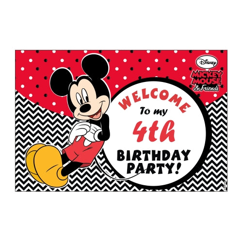 Mickey Mouse Welcome Banner THEME PARTIES Pretty UR Party