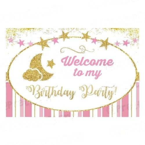 Twinkle Twinkle Little Star Pink Entrance Banner / Door Sign