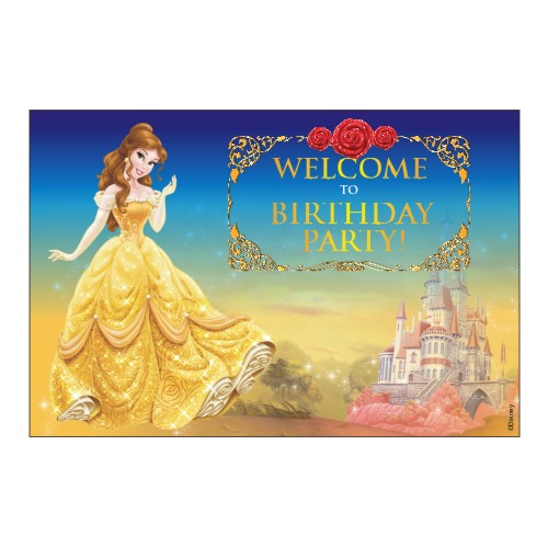 Belle Welcome Banner THEME PARTIES Pretty UR Party With Name