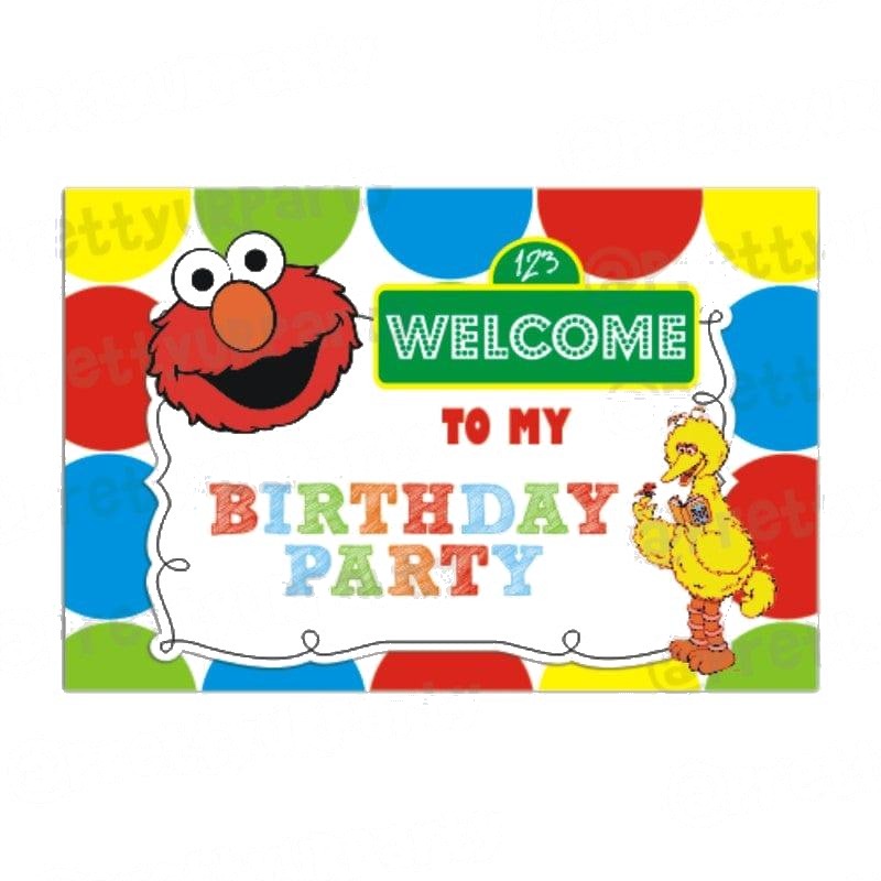 Elmo Theme Entrance Banner / Door Sign