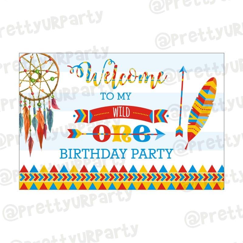 Wild One Theme Entrance Banner / Door Sign ALL PARTY SUPPLIES Pretty UR Party Default Title
