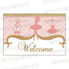 Pink and Gold Ballet Entrance Banner / Door Sign THEME PARTIES Pretty UR Party Default Title