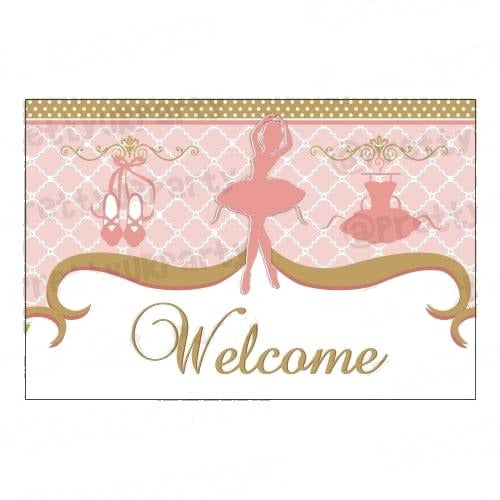 Pink and Gold Ballet Entrance Banner / Door Sign