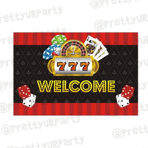 Casino Night Entrance Banner / Door Sign ALL PARTY SUPPLIES Pretty UR Party Default Title