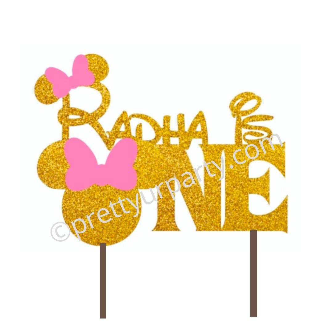Personalized MM Cake Topper HANDCRAFTED Pretty UR Party