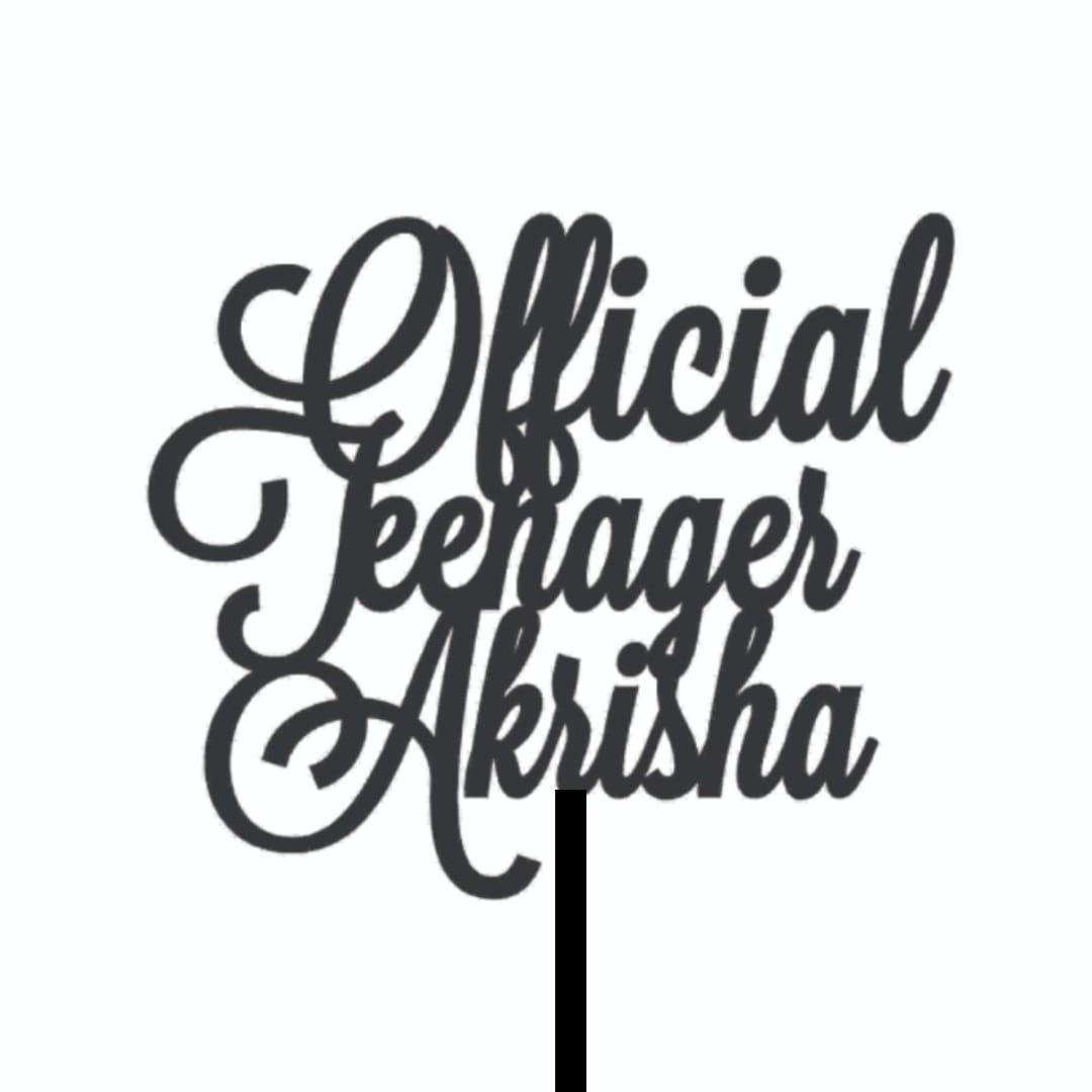 Official Teenager Cake Topper HANDCRAFTED Pretty UR Party