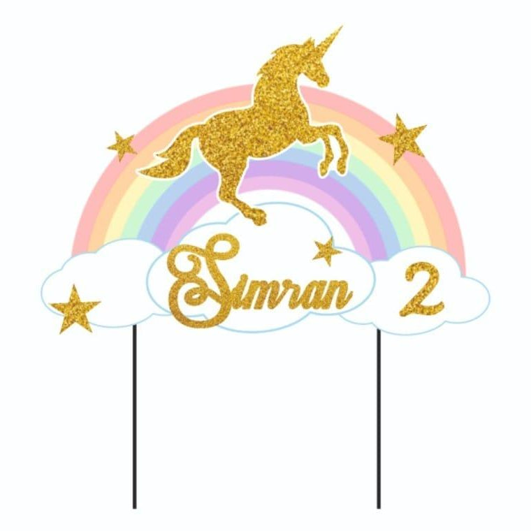 Unicorn Cake Topper HANDCRAFTED Pretty UR Party