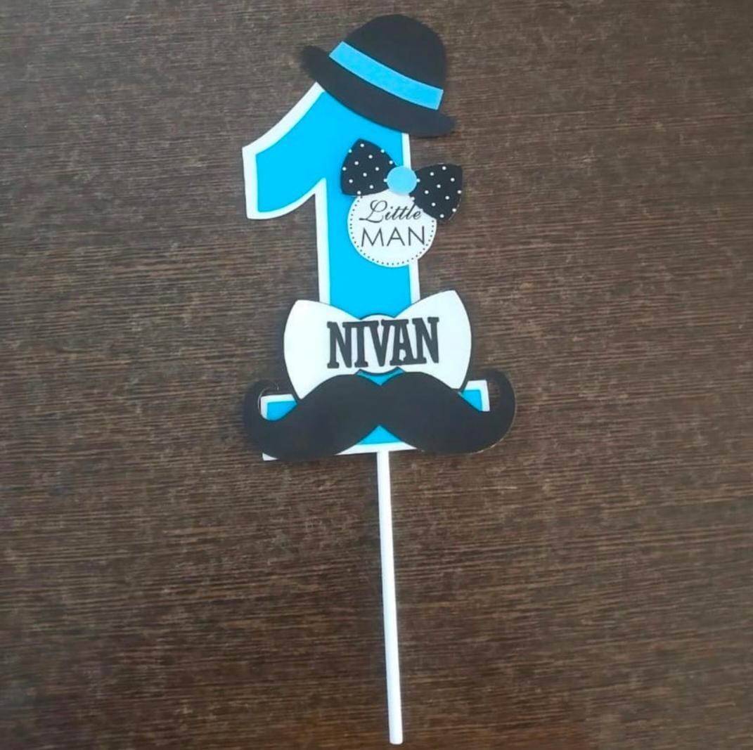 Little Man Cake Topper – PRETTY UR PARTY Little Man Cake Topper – PRETTY UR PARTY
