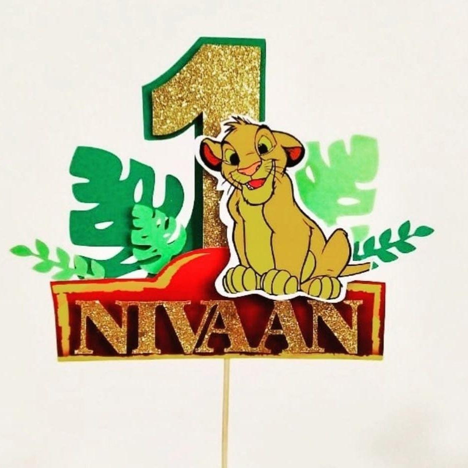 Personalized Lion King Cake Topper HANDCRAFTED Pretty UR Party