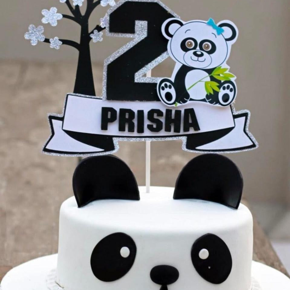 Personalized Panda Cake Topper HANDCRAFTED Pretty UR Party