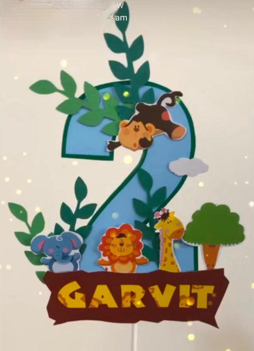 Jungle Cake Topper HANDCRAFTED Pretty UR Party