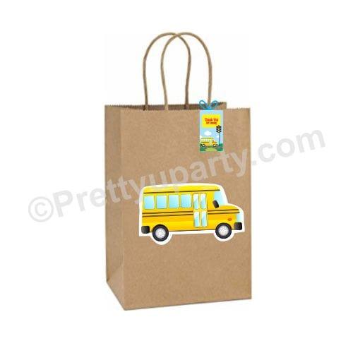 Wheels on the Bus Theme Gift Bags - Pack of 10 ACCESSORIES Pretty UR Party